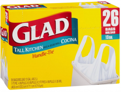  Glad Tall Kitchen Handle-tie Trash Bags - 13 Gallon